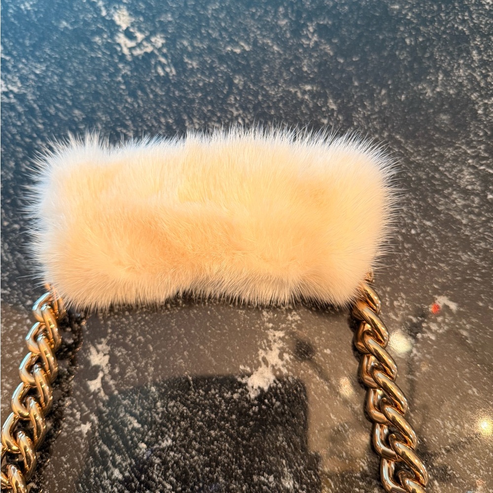 White Mink shoulder strap cover